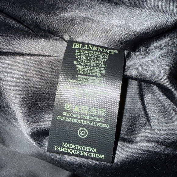 Blank NYC Black Moto Jacket with Gold Accents - Picture 2 of 5